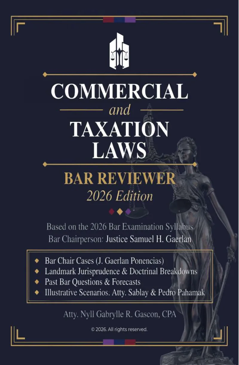 Commercial and Taxation Laws Bar Reviewer cover